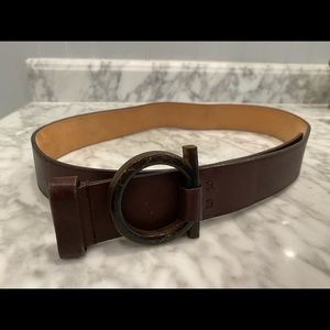 Ferragamo Belt- chocolate brown